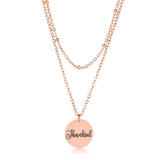 Delicate Rose Gold Plated Thankful Necklace - JGI