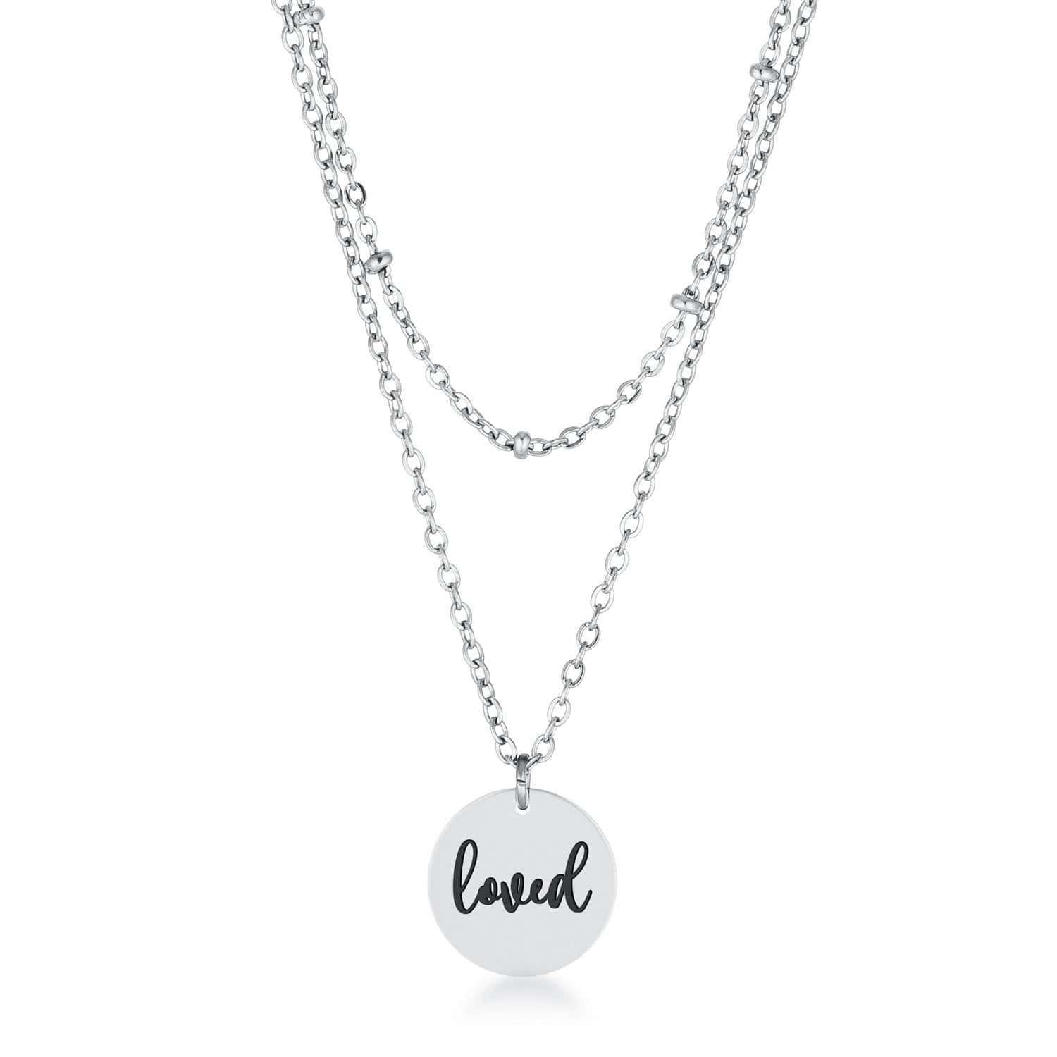 Delicate Stainless Steel loved Necklace - JGI