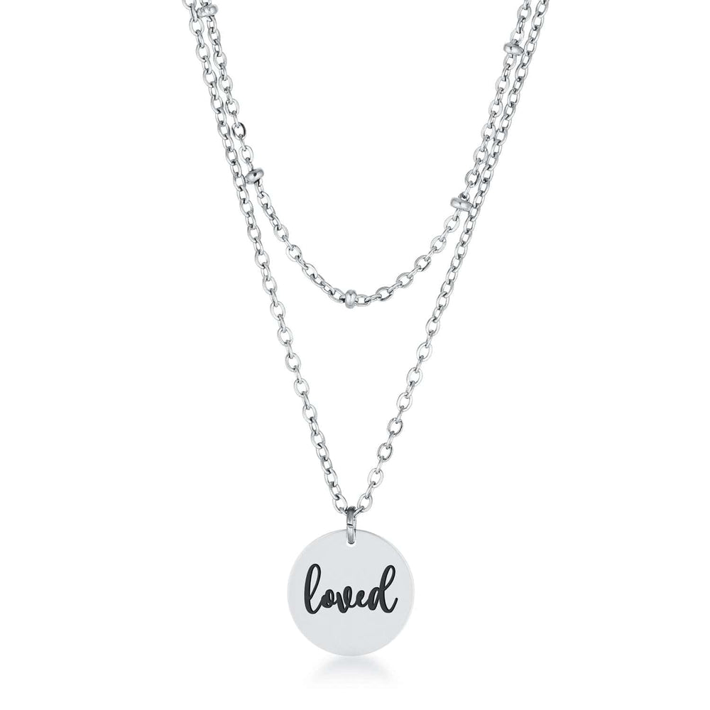 Delicate Stainless Steel loved Necklace - JGI