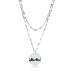 Delicate Stainless Steel Thankful Necklace - JGI