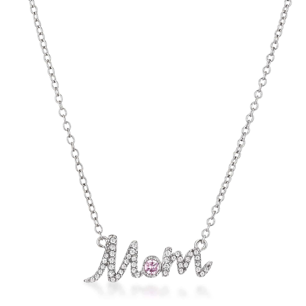 Sparkling Mom Script Necklace - JGI - Flyclothing LLC