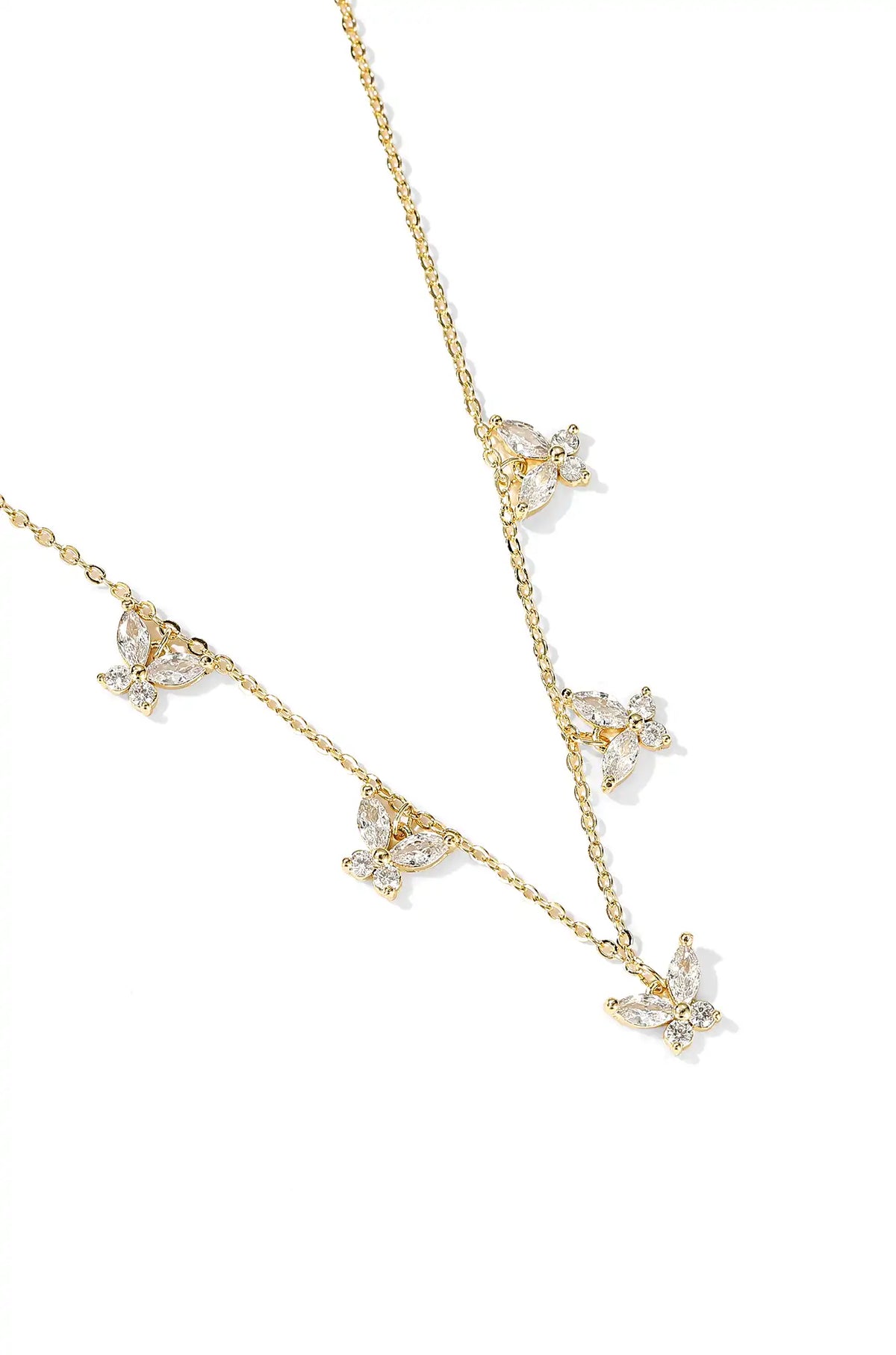 Crystal Butterfly Necklace - Wimsico - Flyclothing LLC