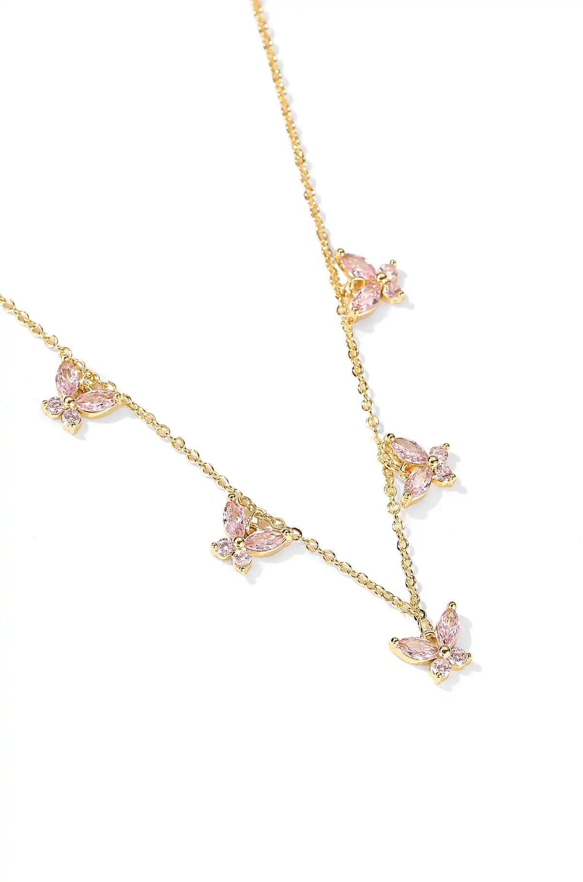 Crystal Butterfly Necklace - Wimsico - Flyclothing LLC
