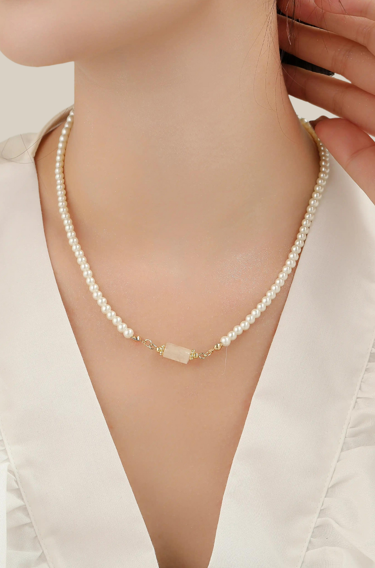 Pearl with Pendant Necklace - Wimsico - Flyclothing LLC