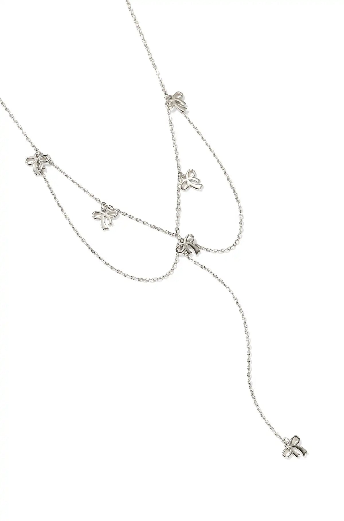 Silver Bow Necklace