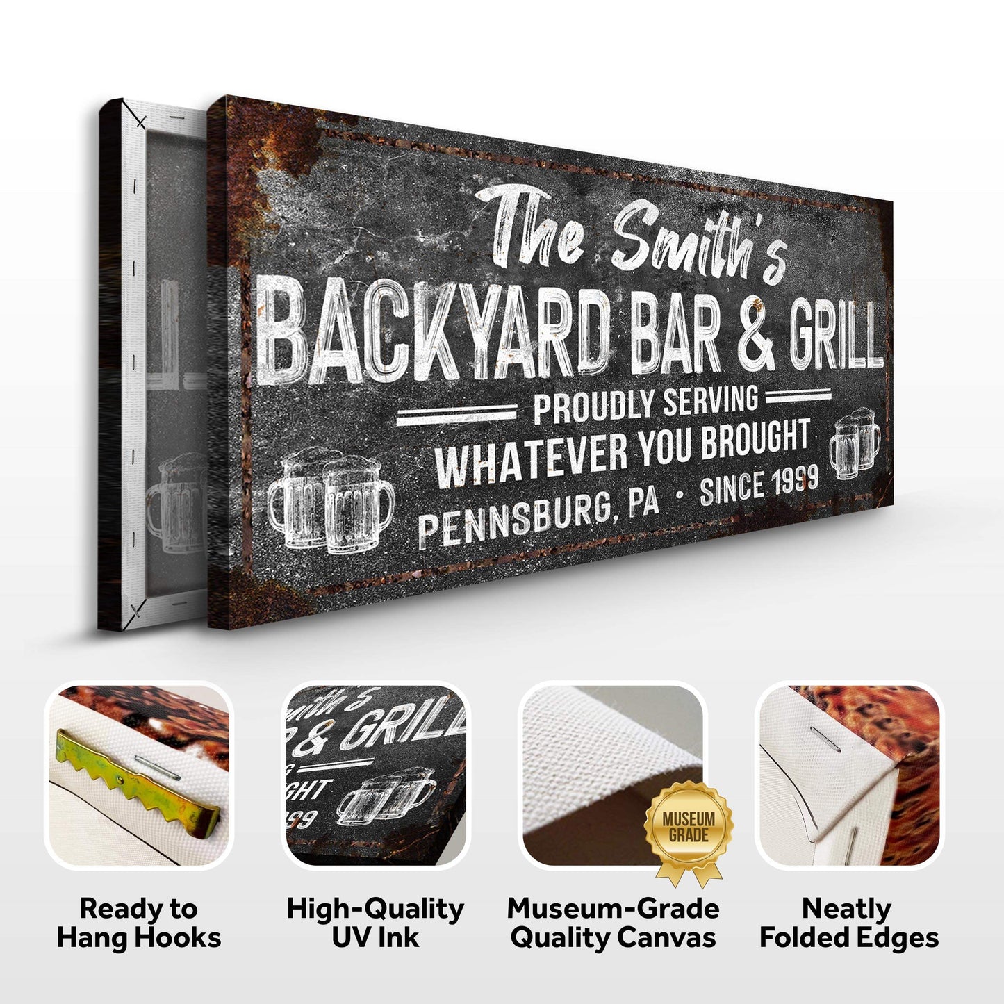 Backyard Bar & Grill Sign XXIII - Tailored Canvases - Flyclothing LLC