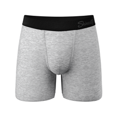 The Gray Area | Heather Grey Ball Hammock® Boxer and Cheeky Matching Couples Underwear 2 Pack - Shinesty