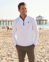 New Harbor Quarter Zip Effortless Comfort - White Water Life - Flyclothing LLC