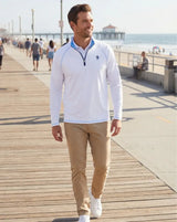 New Harbor Quarter Zip Effortless Comfort - White Water Life - Flyclothing LLC