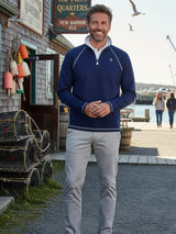 New Harbor Quarter Zip Effortless Comfort - White Water Life - Flyclothing LLC