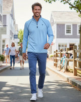 New Harbor Quarter Zip Effortless Comfort - White Water Life - Flyclothing LLC