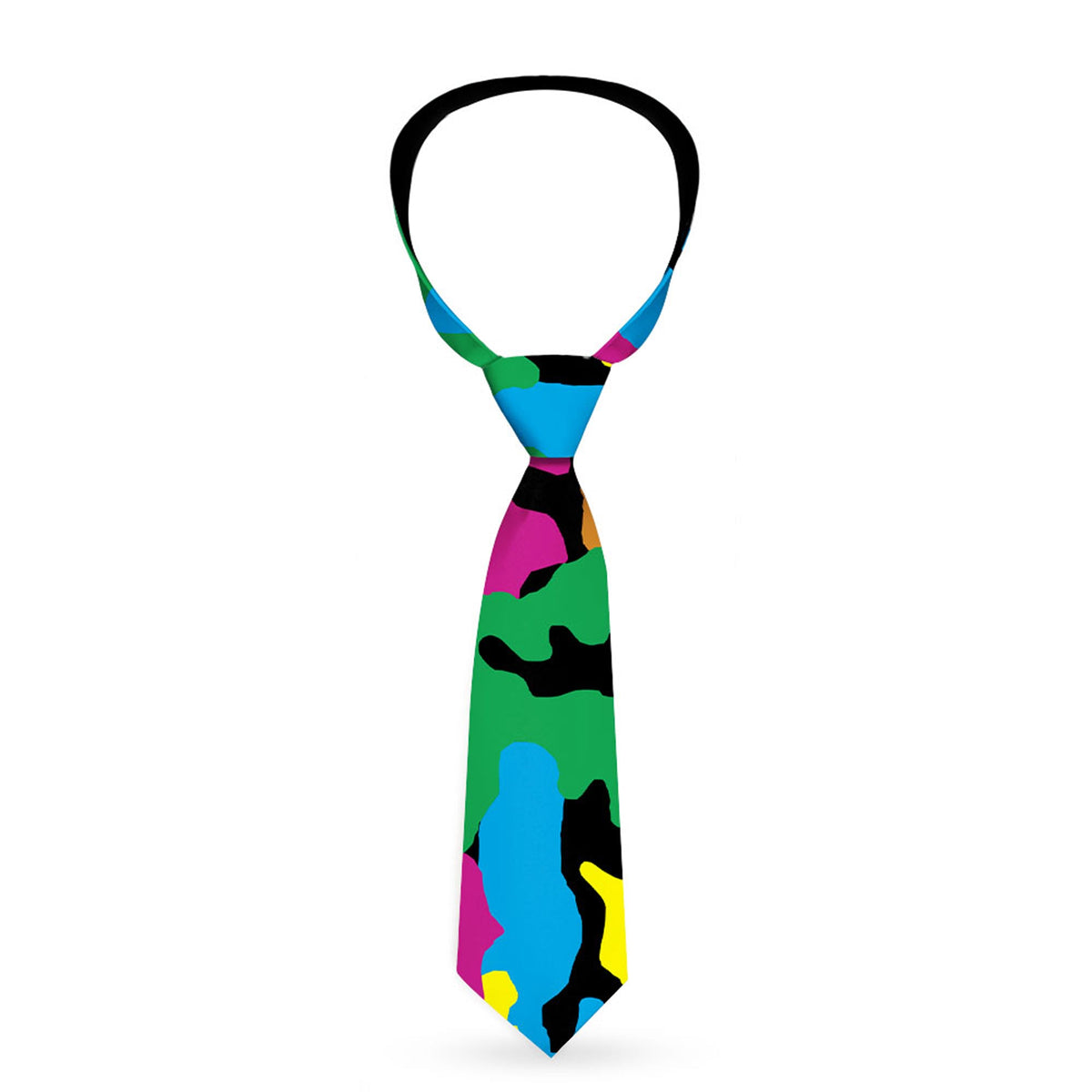 Buckle-Down Necktie - Camo Multi Neon