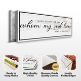 Song Of Solomon 3:4 - I Have Found The One Sign II - Tailored Canvases - Flyclothing LLC