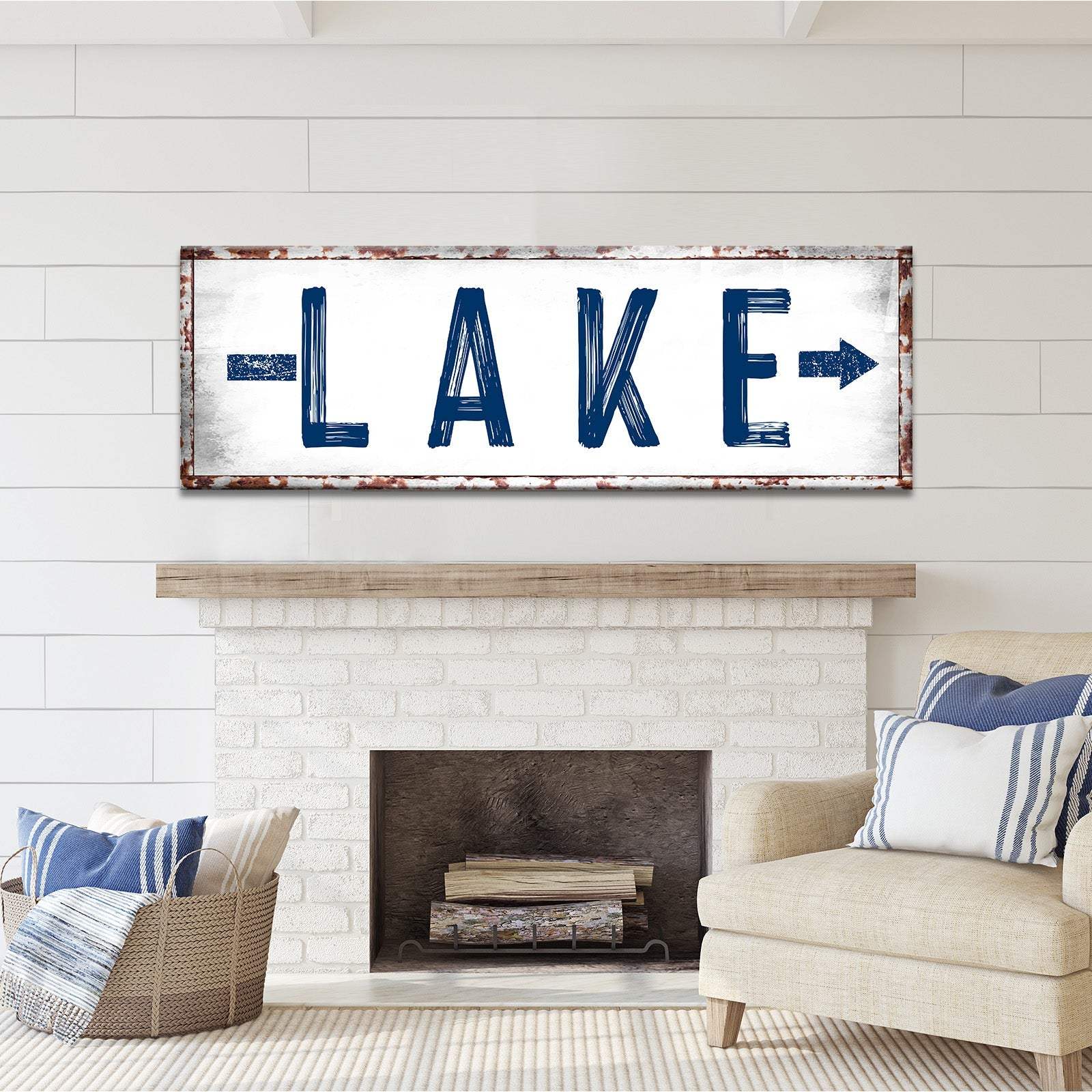 Rustic Lake Arrow Sign - Tailored Canvases - Flyclothing LLC
