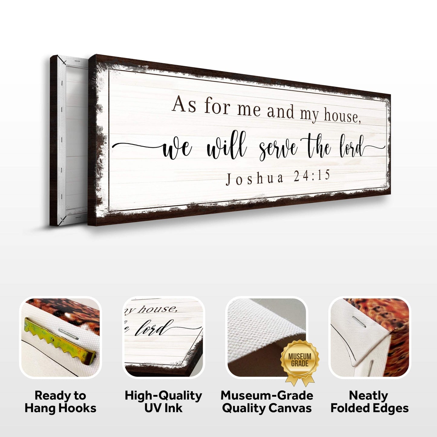 Joshua 24:15 - We Will Serve The Lord Sign - Tailored Canvases - Flyclothing LLC