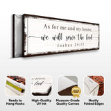 Joshua 24:15 - We Will Serve The Lord Sign - Tailored Canvases - Flyclothing LLC