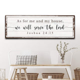 Joshua 24:15 - We Will Serve The Lord Vintage Sign VII - Tailored Canvases - Flyclothing LLC