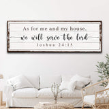 Joshua 24:15 - We Will Serve The Lord Vintage Sign VII - Tailored Canvases - Flyclothing LLC