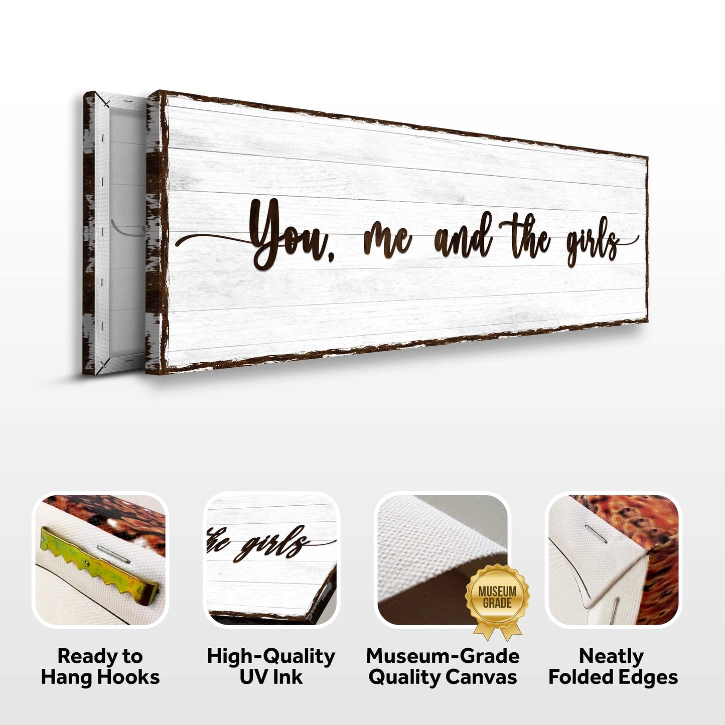 You, Me, And The Girls Sign - Tailored Canvases - Flyclothing LLC