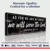 Joshua 24:15 - We Will Serve The Lord Sign VI - Tailored Canvases - Flyclothing LLC