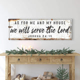 Joshua 24:15 - We Will Serve The Lord Rustic Sign - Tailored Canvases - Flyclothing LLC