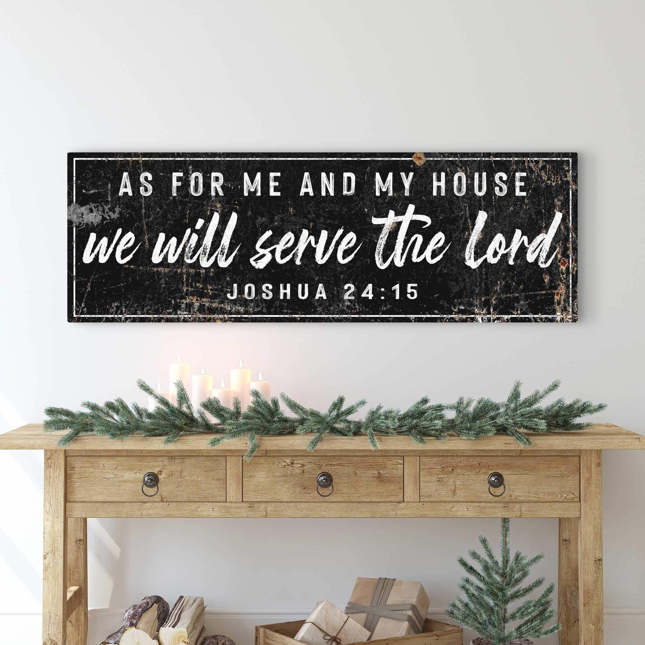 Joshua 24:15 - We Will Serve The Lord Sign VI - Tailored Canvases - Flyclothing LLC