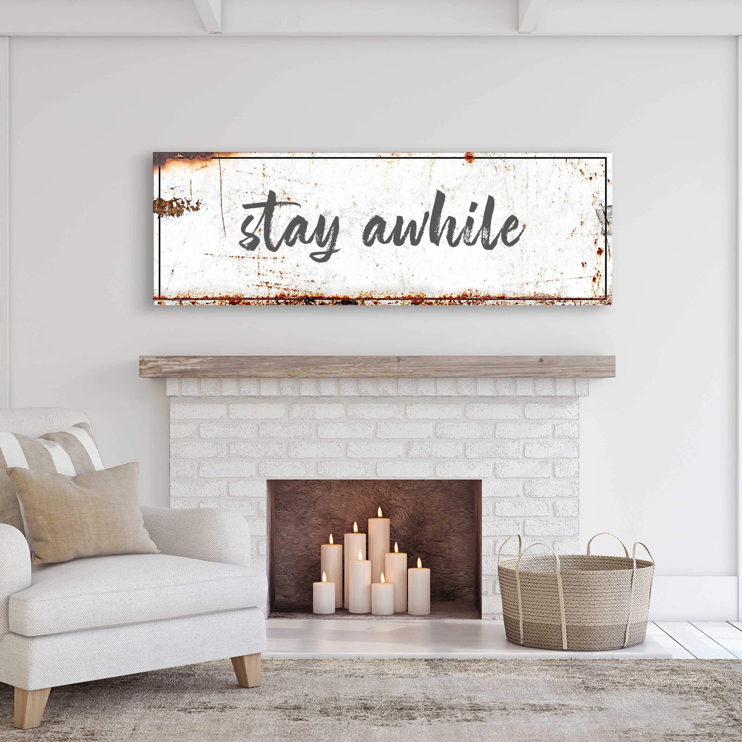 Stay Awhile Sign - Tailored Canvases - Flyclothing LLC