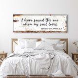 Song of Solomon 3:4 - I Have Found The One Rustic Sign - Tailored Canvases - Flyclothing LLC