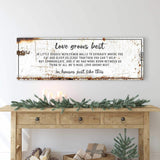 Love Grows Best In Little Houses Sign II - Tailored Canvases - Flyclothing LLC