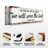 Joshua 24:15 - We Will Serve The Lord Rustic Sign II - Tailored Canvases - Flyclothing LLC