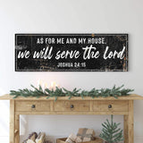 Joshua 24:15 - We Will Serve The Lord Rustic Sign II - Tailored Canvases - Flyclothing LLC