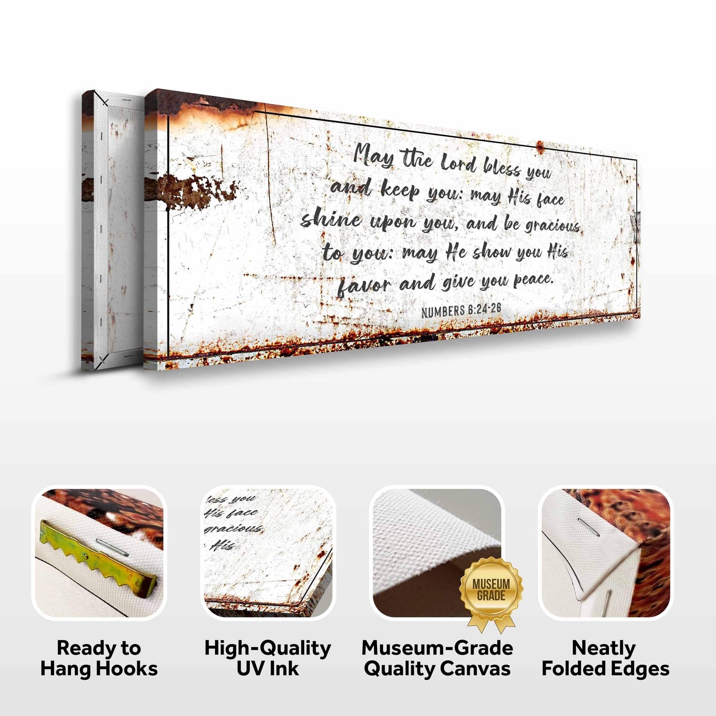 Numbers 6:24-26 - May The Lord Bless You Sign - Tailored Canvases - Flyclothing LLC