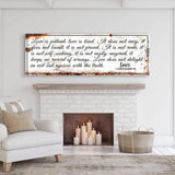 1 Corinthians 13 - Love Is Patient Rustic Sign - Tailored Canvases - Flyclothing LLC