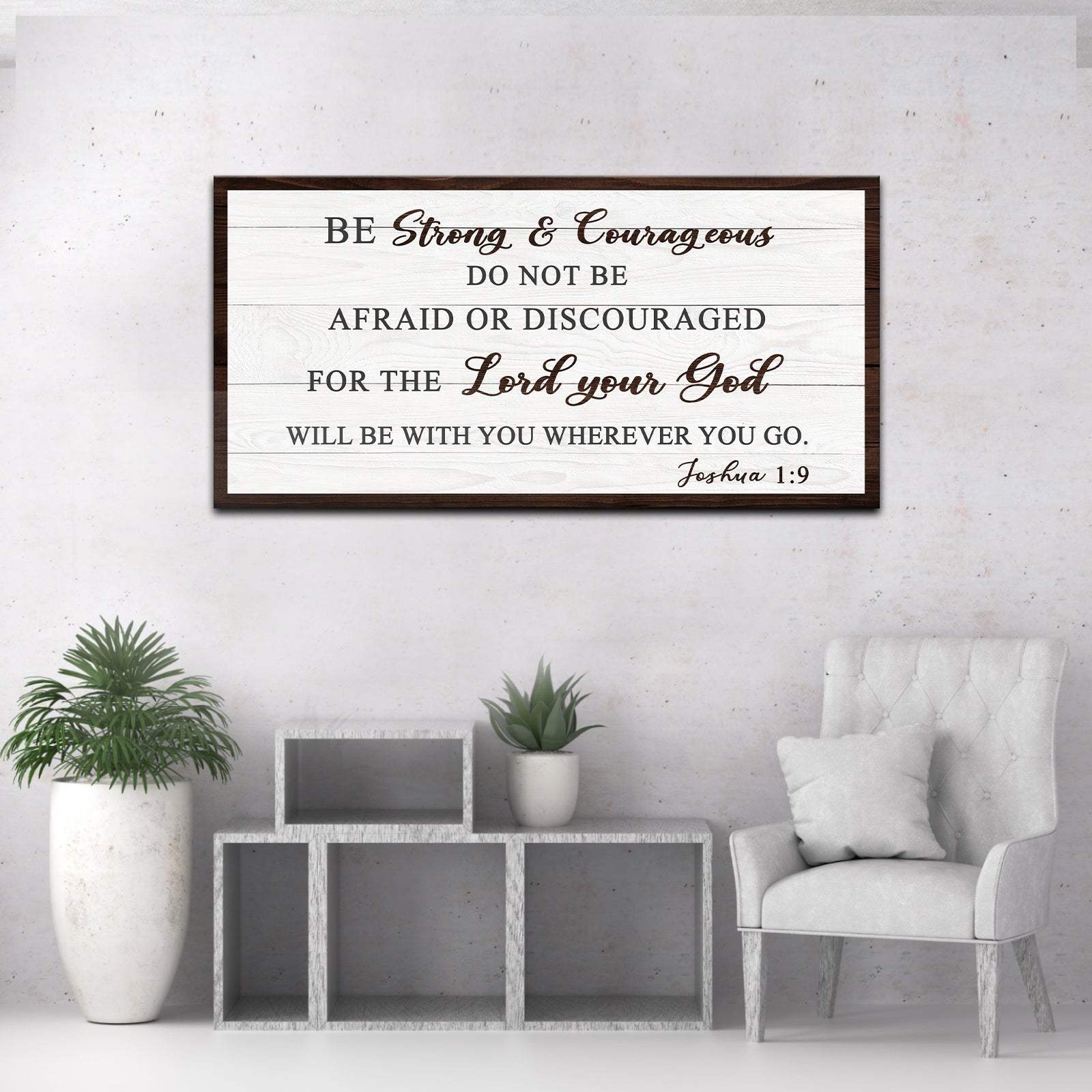 Joshua 1:9 - Do Not Be Afraid Sign - Tailored Canvases - Flyclothing LLC