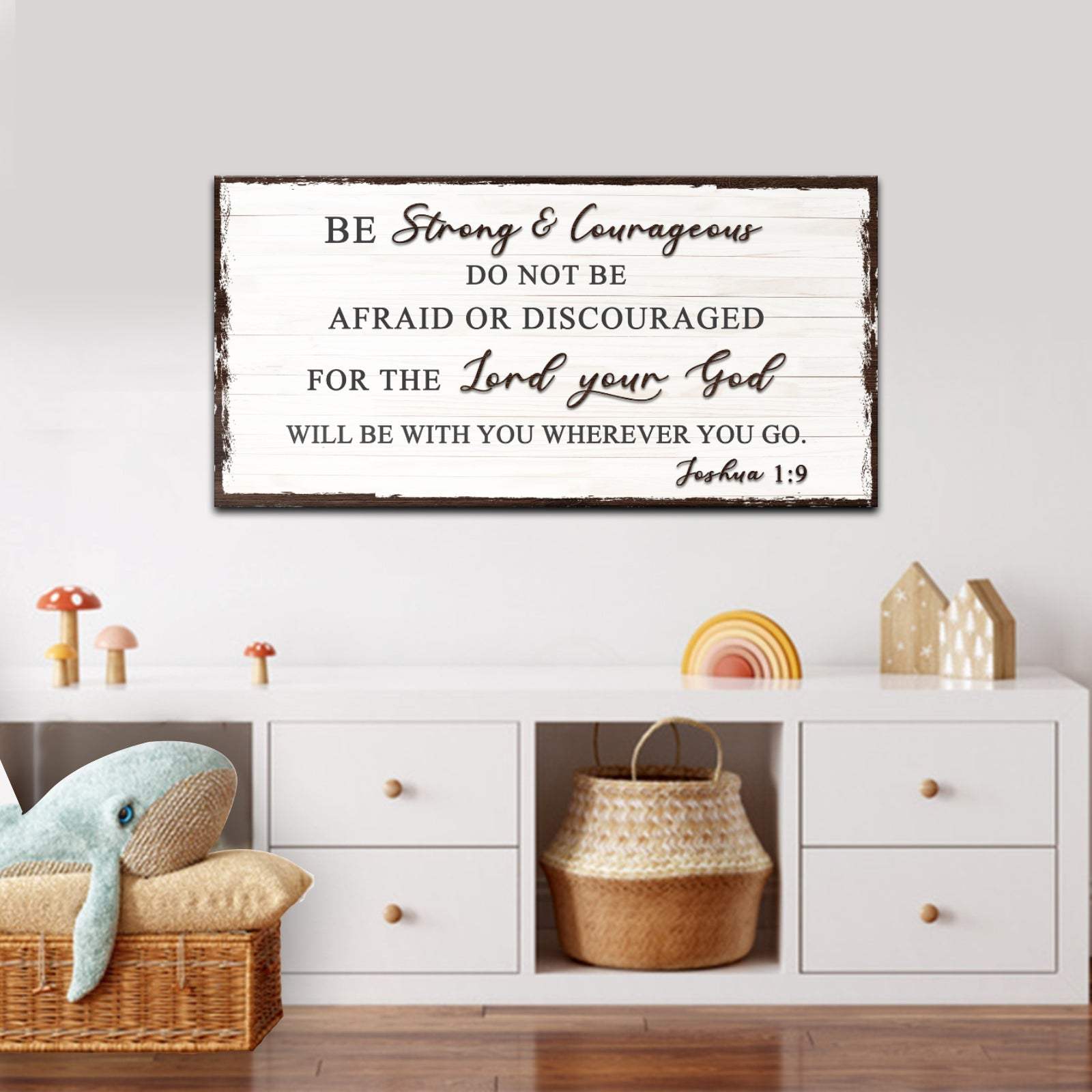 Joshua 1:9 - Do Not Be Afraid Sign - Tailored Canvases - Flyclothing LLC