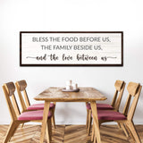 Bless The Food Before Us And The Love Between Us Sign II - Tailored Canvases - Flyclothing LLC