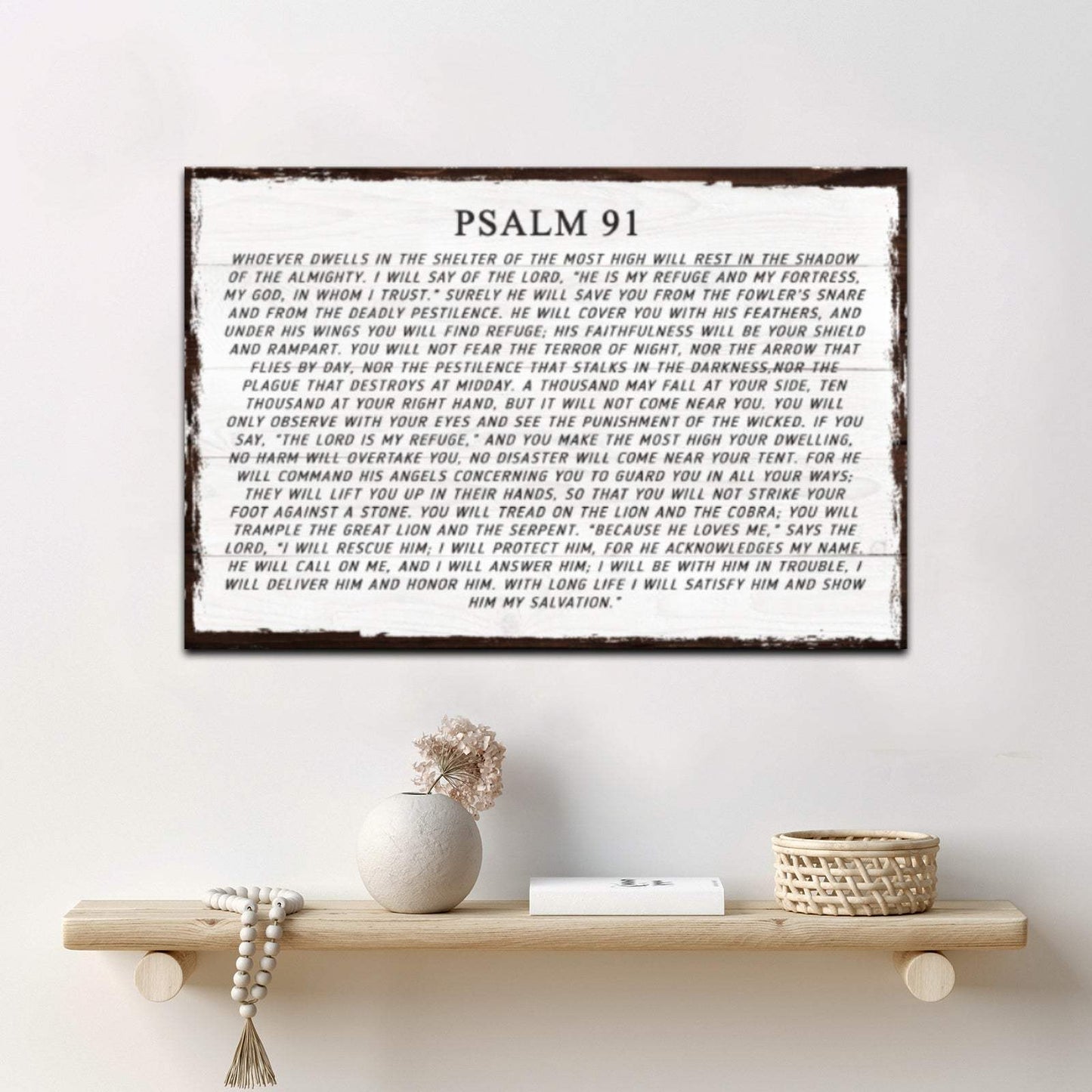 Psalm 91 - Whoever Dwells Sign - Tailored Canvases - Flyclothing LLC