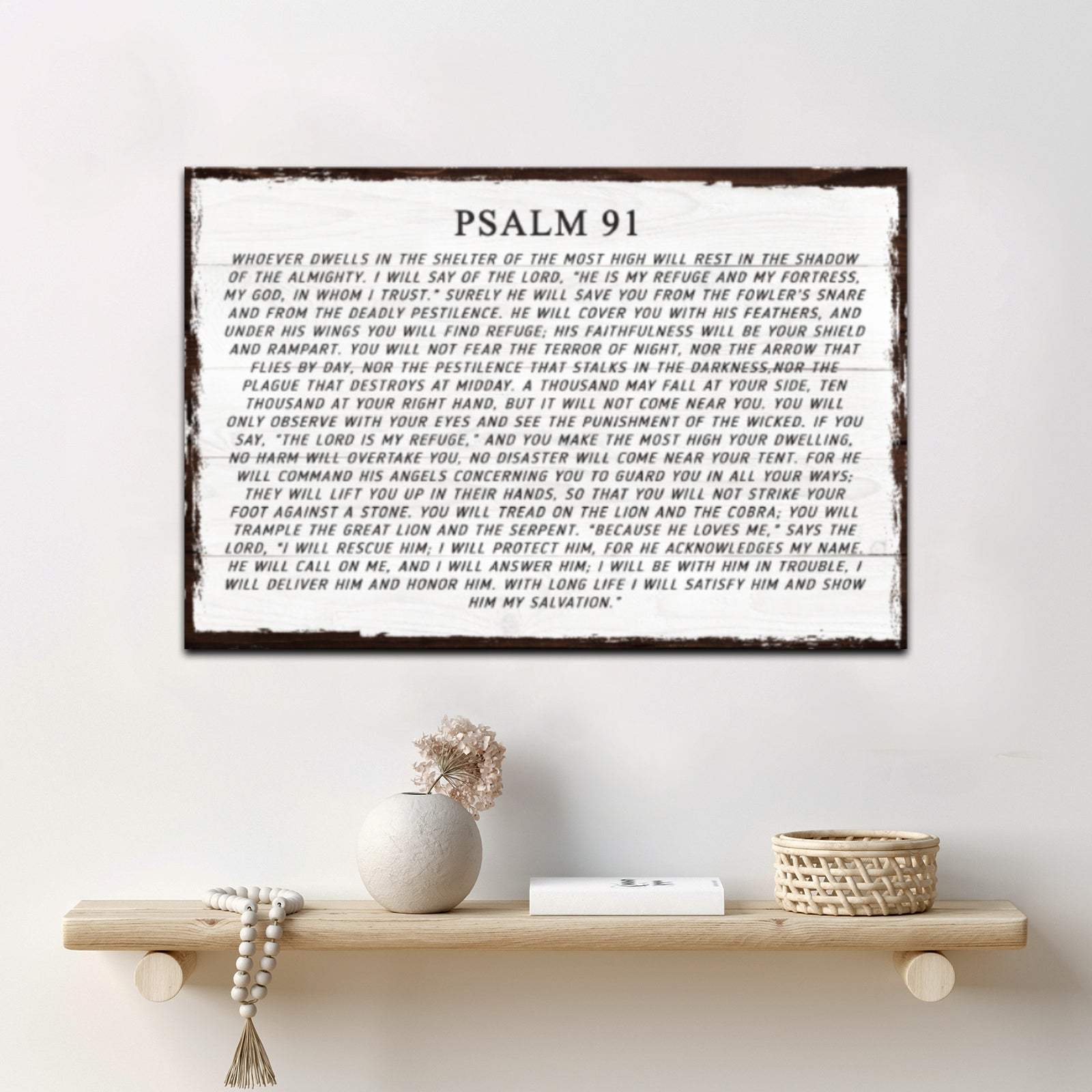 Psalm 91 - Whoever Dwells Sign - Tailored Canvases - Flyclothing LLC