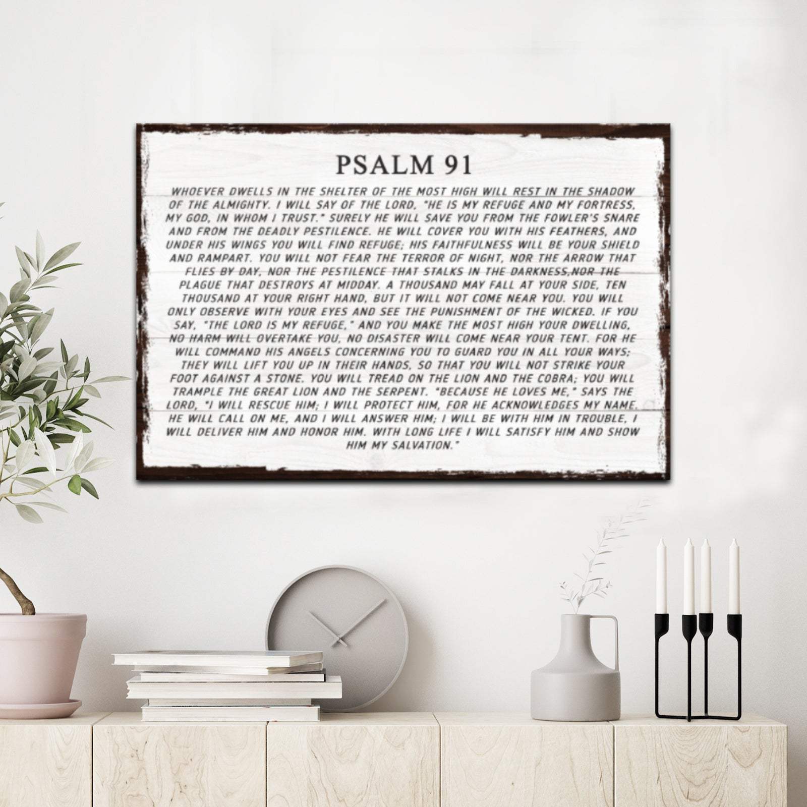 Psalm 91 - Whoever Dwells Sign - Tailored Canvases - Flyclothing LLC