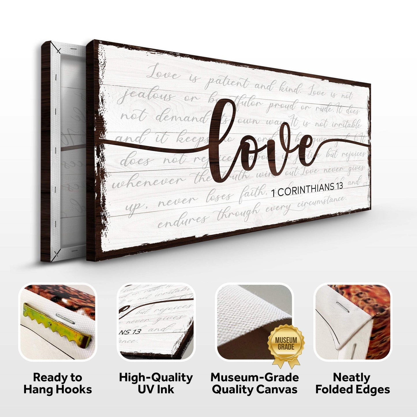 1 Corinthians 13 - Love Sign - Tailored Canvases - Flyclothing LLC