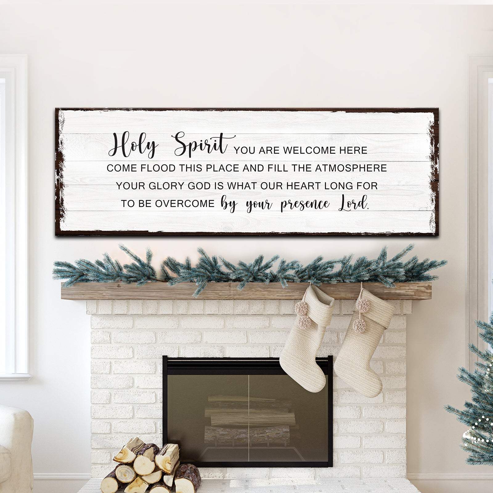 Holy Spirit Rustic Sign - Tailored Canvases - Flyclothing LLC