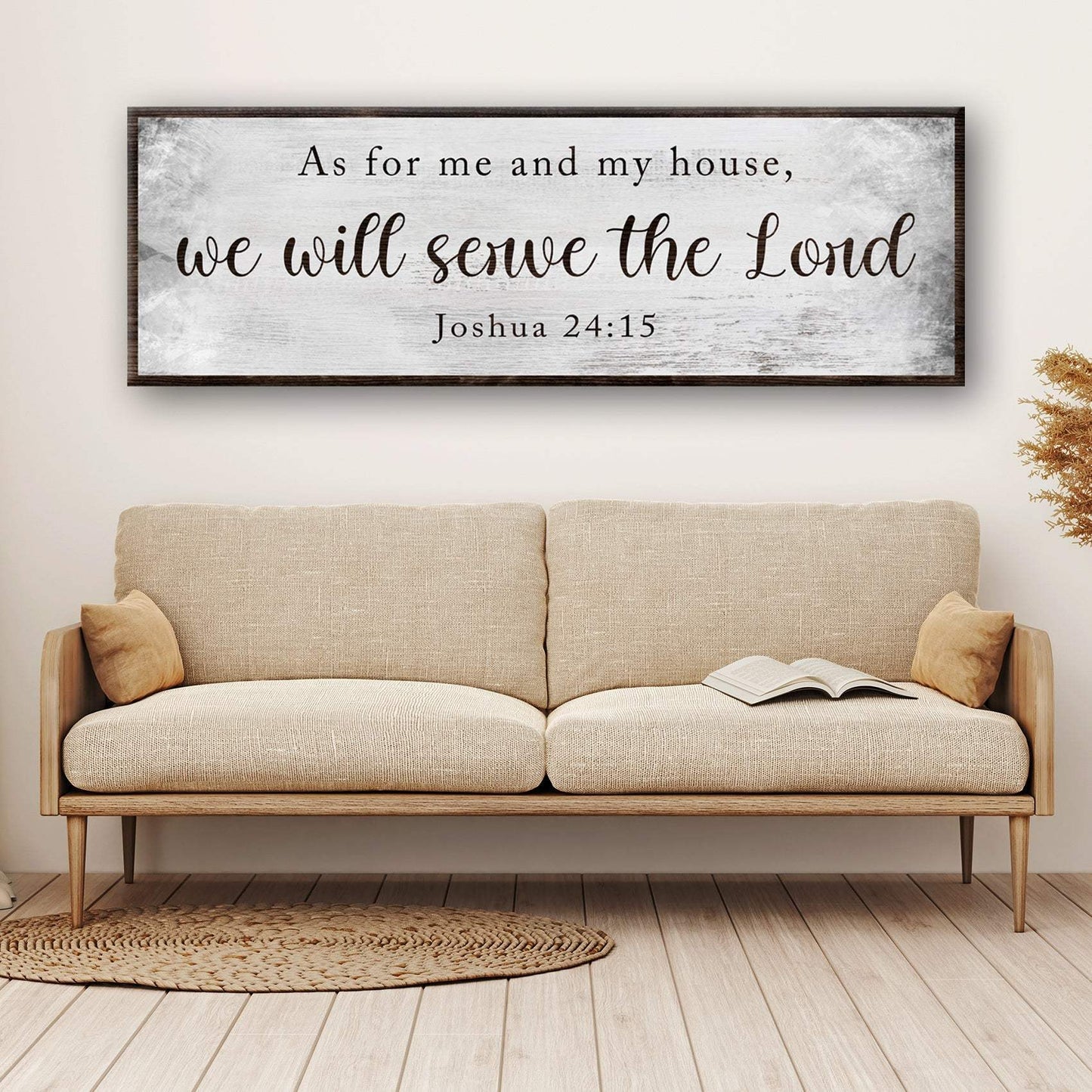 Joshua 24:15 - We Will Serve The Lord Sign II - Tailored Canvases - Flyclothing LLC
