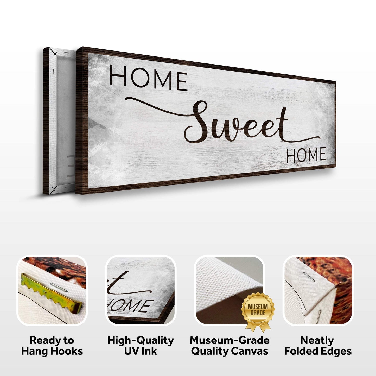 Home Sweet Home Grunge Sign - Tailored Canvases - Flyclothing LLC