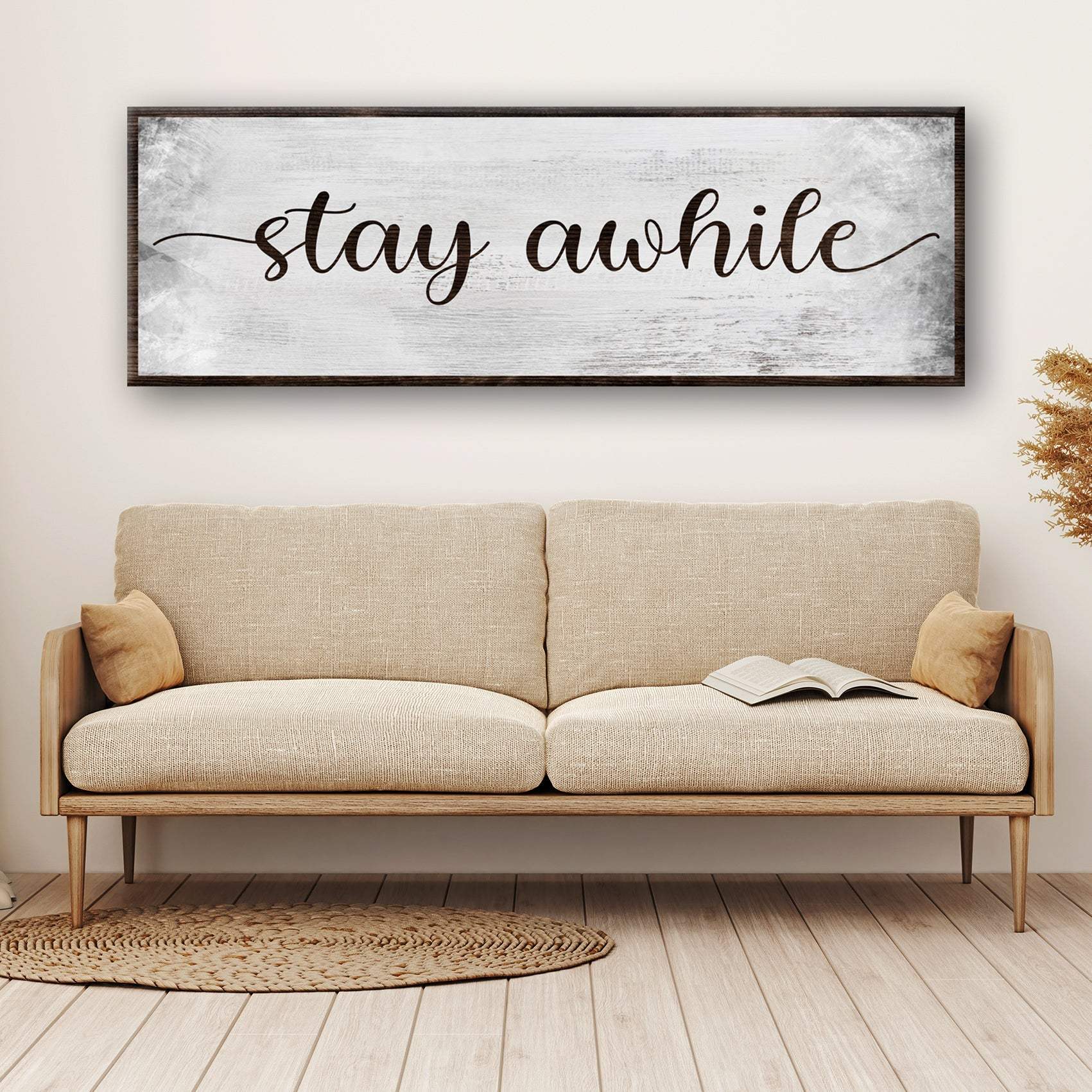 Stay Awhile Sign III - Tailored Canvases - Flyclothing LLC