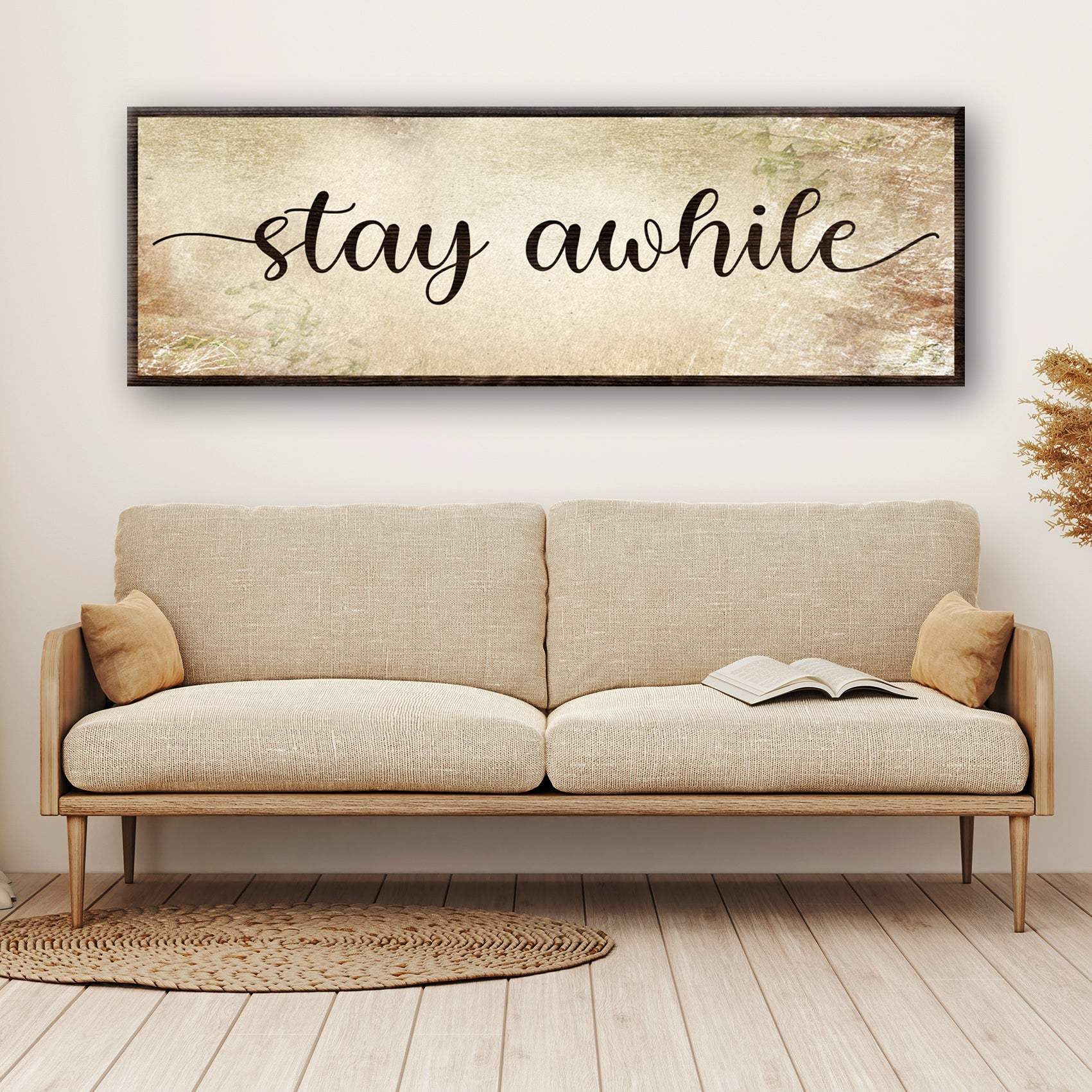 Stay Awhile Sign III - Tailored Canvases - Flyclothing LLC