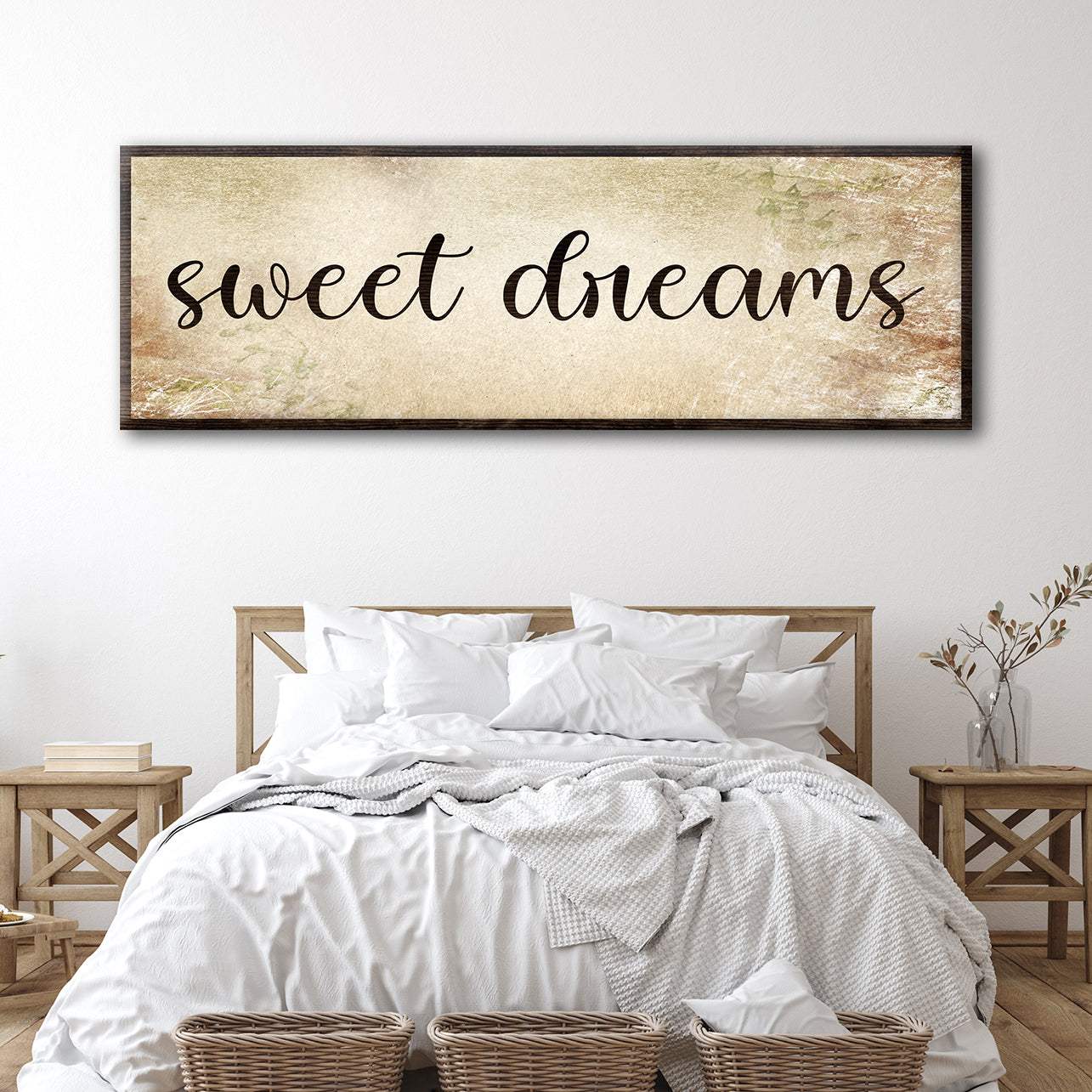 Sweet Dreams Bedroom Grunge Sign - Tailored Canvases - Flyclothing LLC