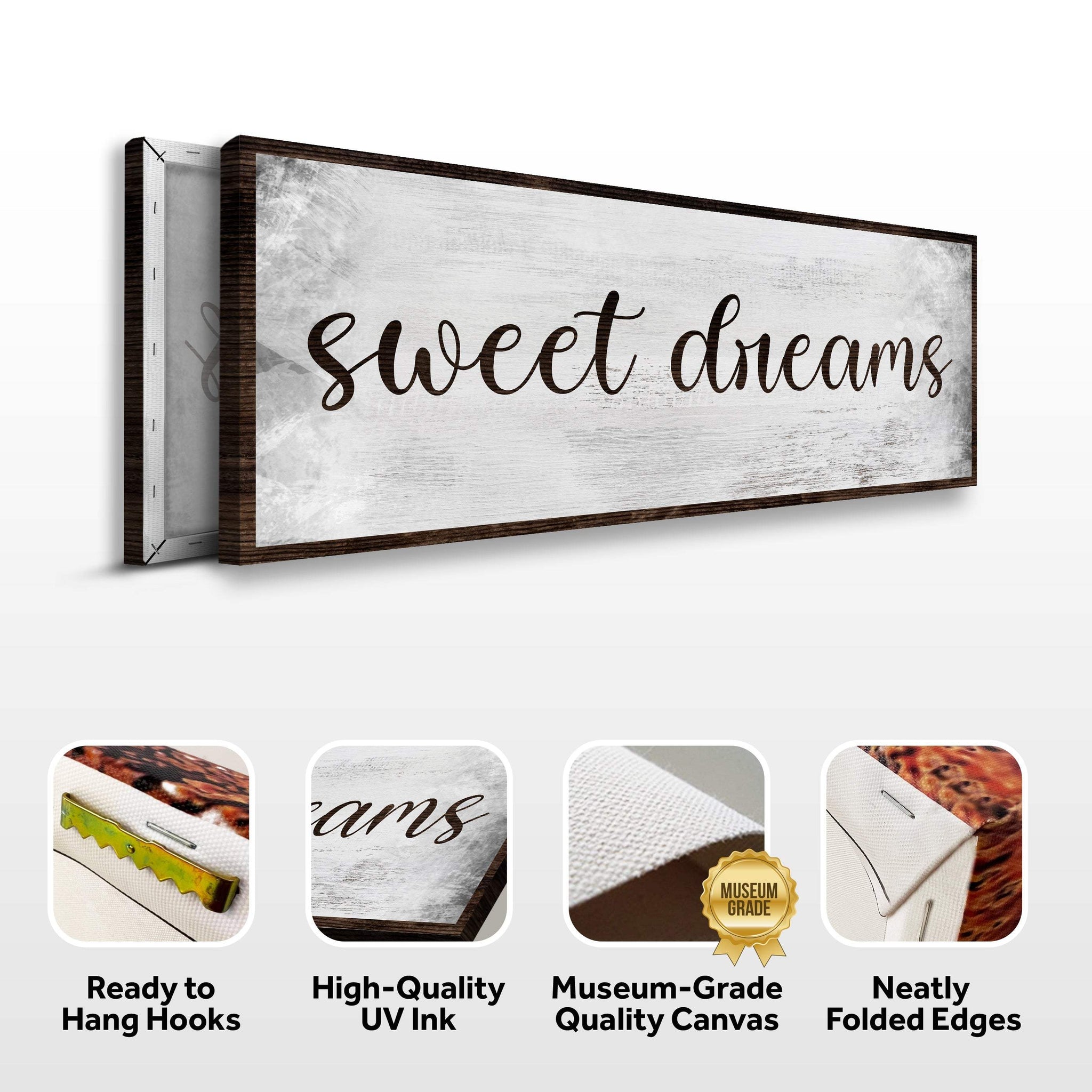 Sweet Dreams Bedroom Grunge Sign - Tailored Canvases - Flyclothing LLC