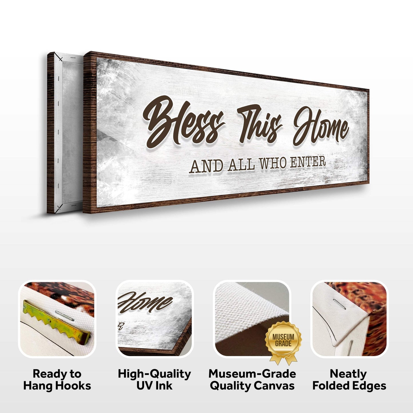 Bless This Home And All Who Enter Sign - Tailored Canvases - Flyclothing LLC
