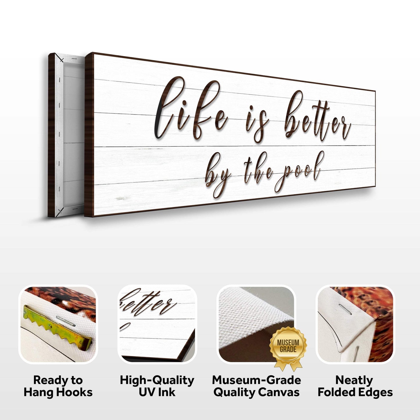Life Is Better By The Pool Sign - Tailored Canvases - Flyclothing LLC