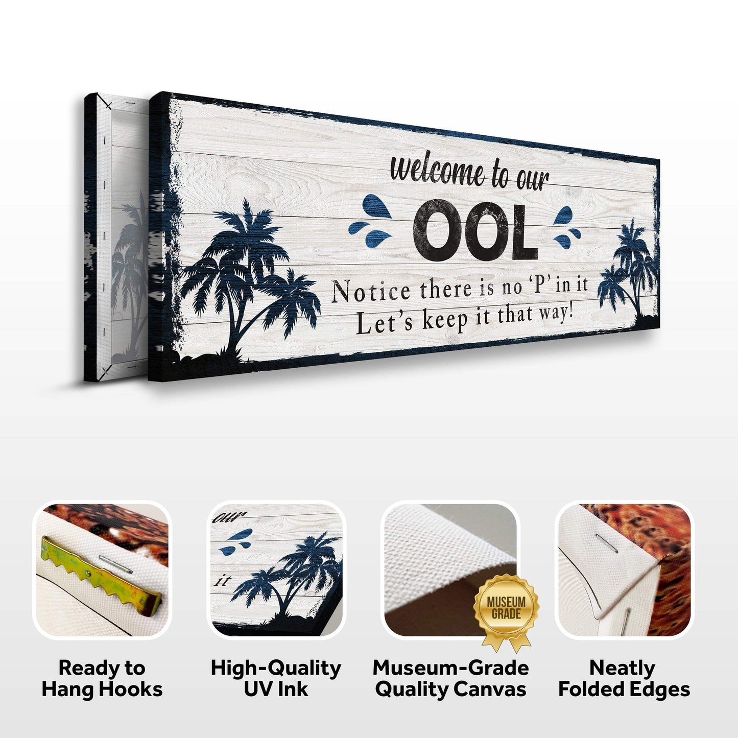 Welcome To Our Pool Sign - Tailored Canvases - Flyclothing LLC